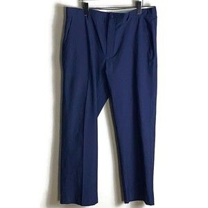 FOOT JOY Mens Navy Blue Golf Pants Size 38x30 Stretch Performance Flat Front